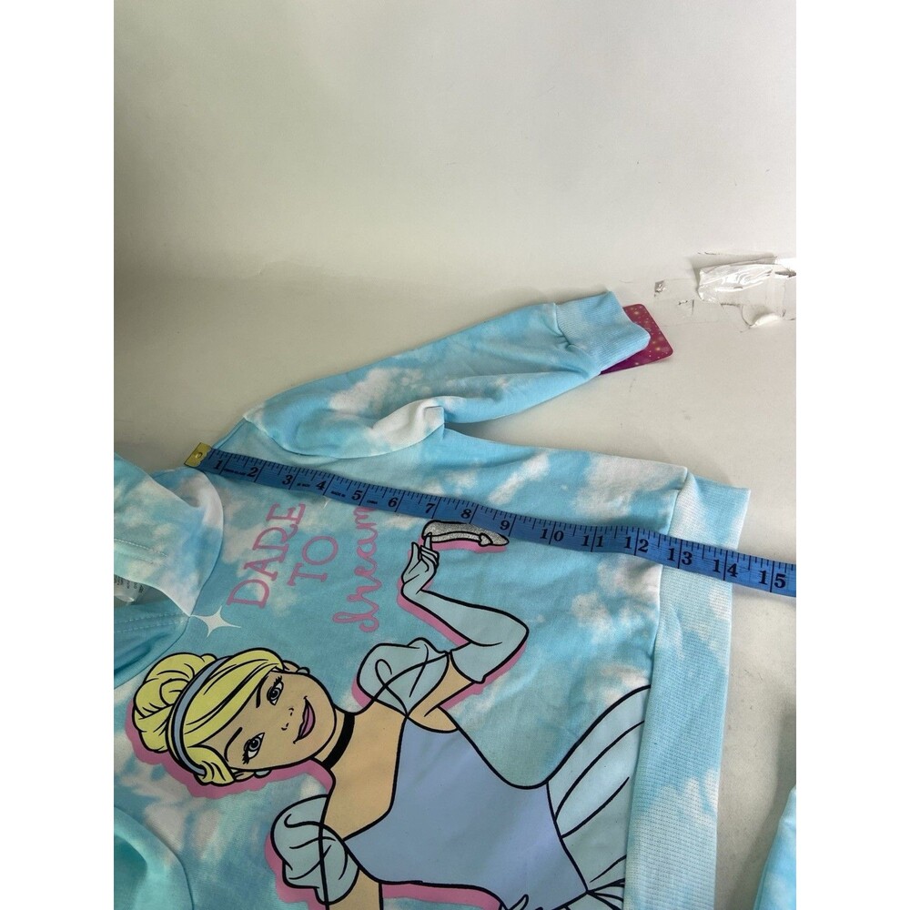 Disney Princess Cinderella Tie Dye Hoodie Top Jogger Pants Outfit Set Girls 2T - Picture 10 of 14